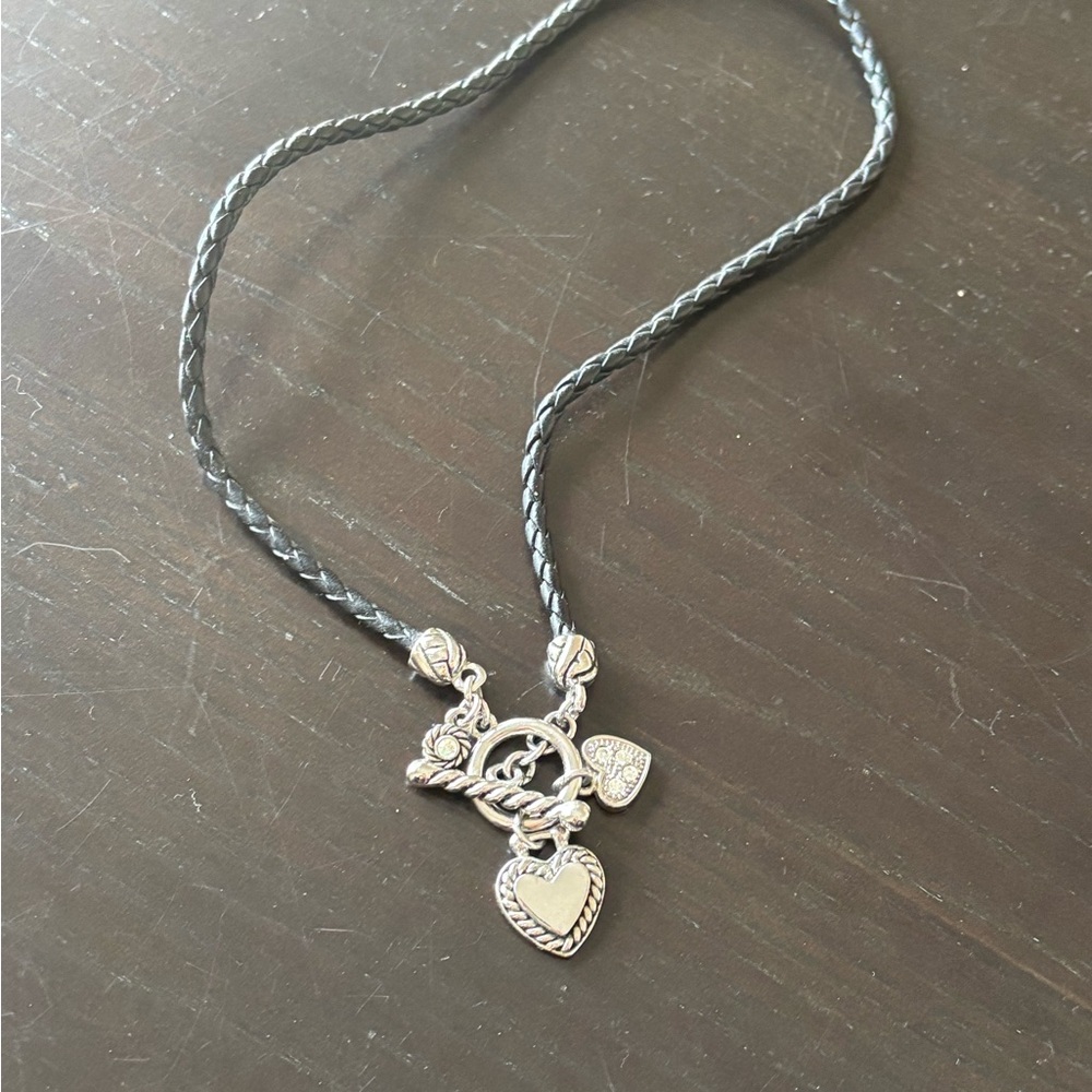 Lia Sophia Silver Heart Charm Necklace